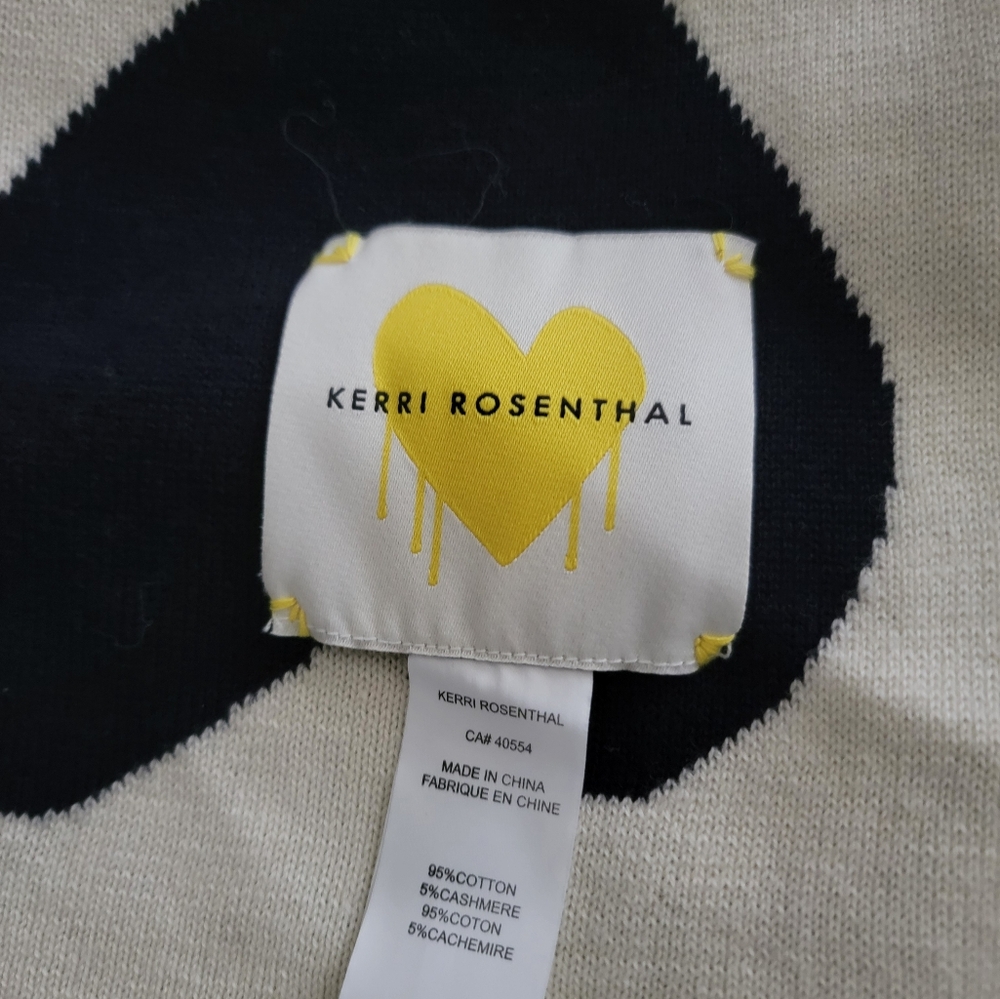 Kerri Rosenthal Imperfect Hearts Navy Heart Pattern Throw Blanket.... - Picture 2 of 9